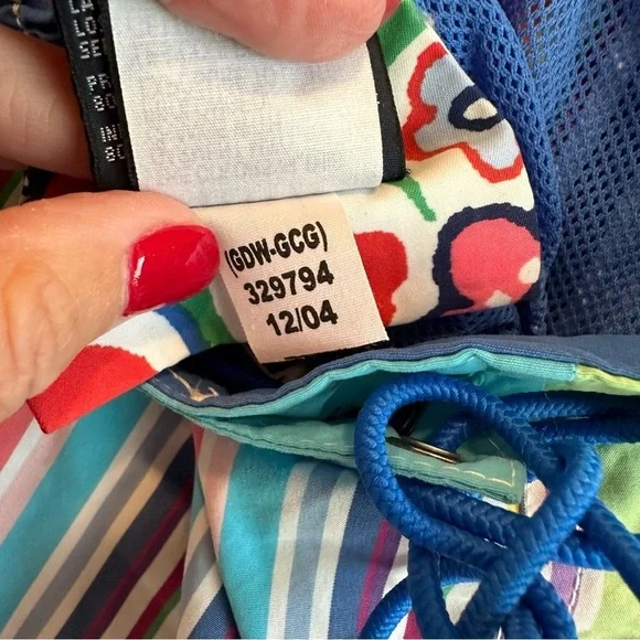 Tommy Hilfiger Multicolored Striped Men’s M Premium Swim Trunks Lined Pockets - Picture 9 of 9